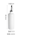 Pote de óleo cerâmico, garrafa de tempero doméstico, azeite, vinagre, dispensador, organizador de cozinha e recipiente de armazenamento, 650ml