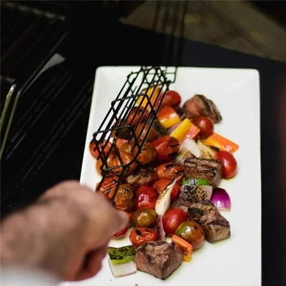 Non-stick churrasco grill malha, 1 parte, churrasqueira portátil malhas, peixe grelhar cesta, acessórios de cozinha