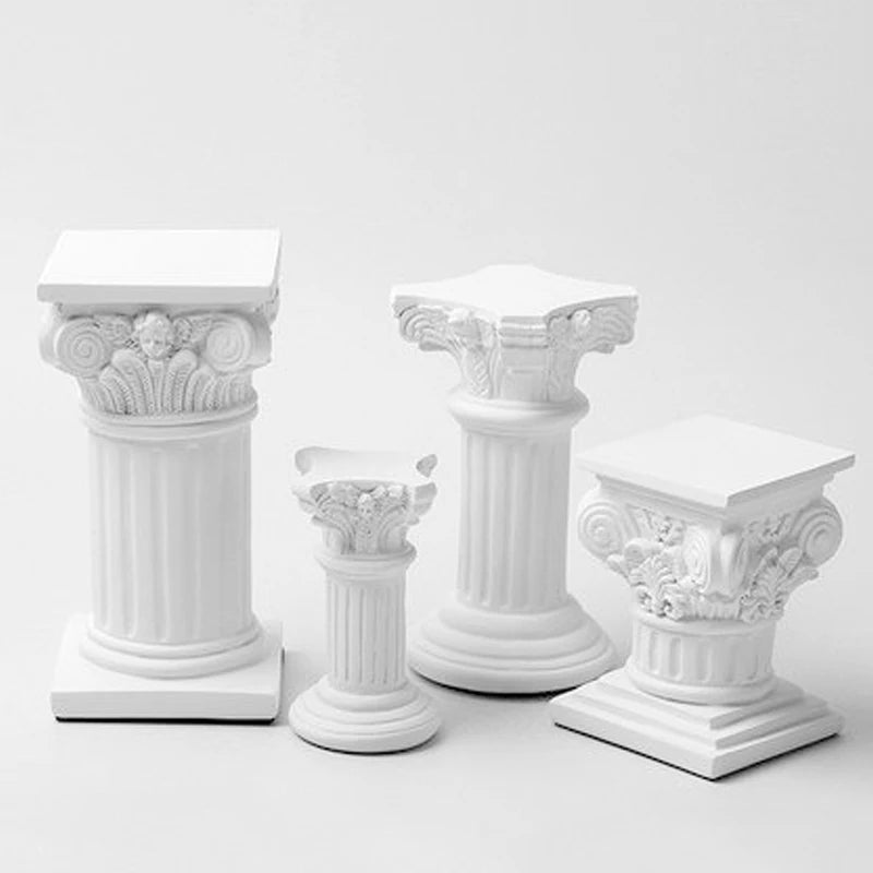 Vela de Pilar Romana Retro Estilo Europeu, Resina Floresta, Armário de Livros, Balanço Do Edifício, Privado Econômico, Decoração do Lar