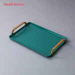 Bandeja retangular plástica de luxo, Bandejas de armazenamento para café, doces, caneca, frutas, sobremesa, festa, casa, organizador de cozinha