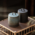 Frascos De Armazenamento Selados De Cerâmica Retro, grés De Chá, Resistente à Umidade, Frascos Japoneses, Quatro Estações, Jarra De Armazenamento Doméstico