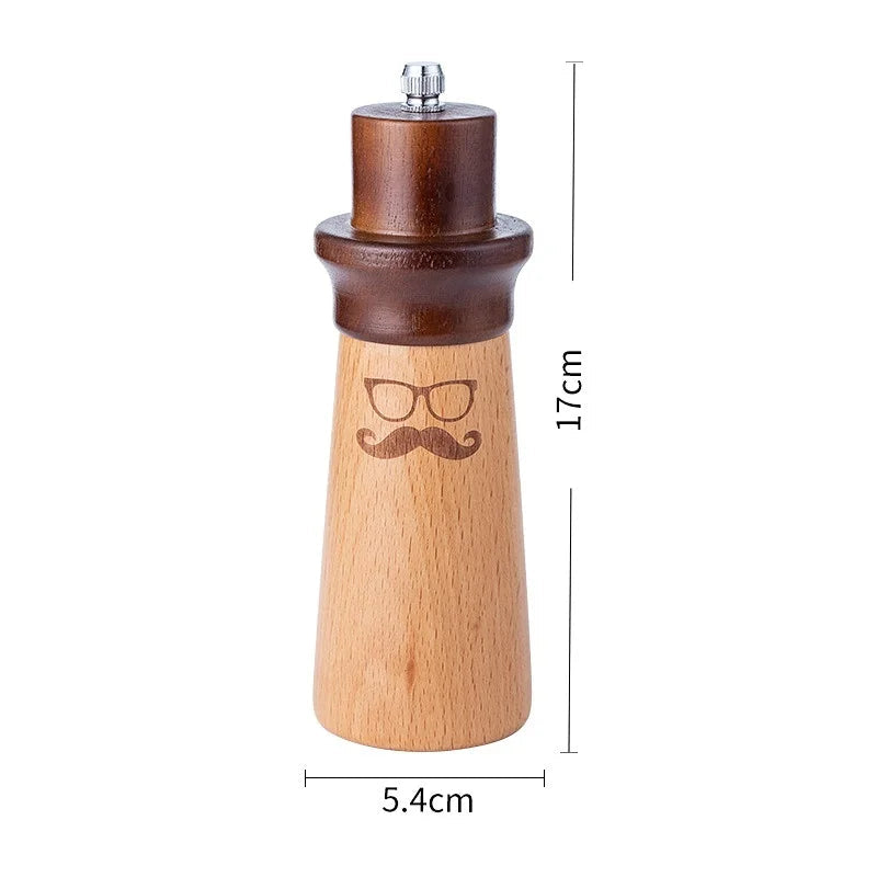 Creative Manual Gentleman Pepper Grinder,Black Pepper Grinder, Sea Salt and Spice Grinder Garrafa, Ferramentas de Cozinha e Gadgets, 6 ", 1 Pc, 2Pcs