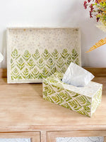 Ahunderjiaz-Caixa de tecido de concha colorida criativa, organizador de tecido, sala de estar, enfeites de mesa, decoração de casa