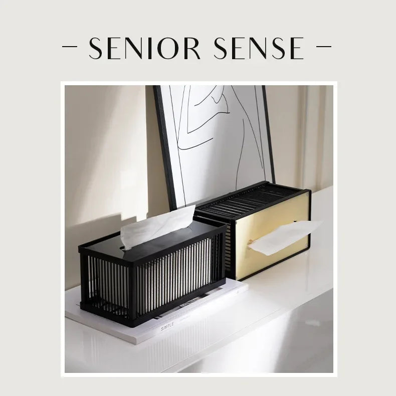 Ahunderjiaz-Caixa De Tecido De Metal Para Mesa De Jantar, Hotel, Banheiro, Casa, Decoração De Armazenamento De Cozinha, Estilo Moderno