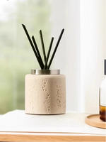 AhunderJiaz Garrafa de aromaterapia de mármore natural Garrafa de armazenamento Ornamento de aromaterapia Garrafa dispensadora interna para casa Decoração de casa