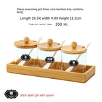 Criativo vidro spice jar casa três-peça sal frasco de açúcar com tampa spice pepper caixa de armazenamento recipiente de vidro decoração para casa