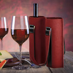 Garrafas de vinho Felt Stand sacola com alças, 2 sacos de vinho com divisórias, personalizável e reutilizável, casamentos e aniversários