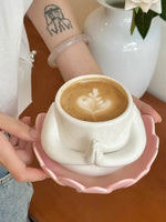 Ahunderjiaz-canecas de cerâmica amarelas bonitos, porta-copos de café, utensílios domésticos, decorações home, Copa Kawaii