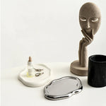 AhenderJiaz-Nuvem Nórdica Placa De Cerâmica, Prato De Armazenamento De Jóias, Bandeja De Aromaterapia Irregular, Quarto, Sala De Estar, Home Decoratio