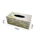 Ahunderjiaz-Caixa de tecido de concha colorida criativa, organizador de tecido, sala de estar, enfeites de mesa, decoração de casa