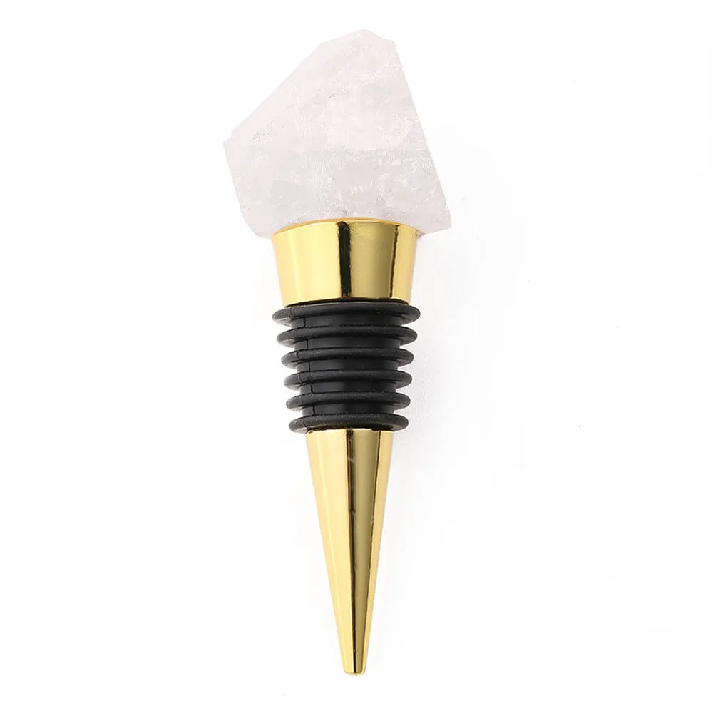 Rolha do frasco de vinho, rolha do frasco de vinho, quartzo cristal natural, irregular cortiça selagem, bar ferramentas, 1pc