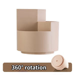 360 ° Caixa de armazenamento de pincel de maquiagem rotativa balde ins lápis de sobrancelha batom transparente de grande capacidade