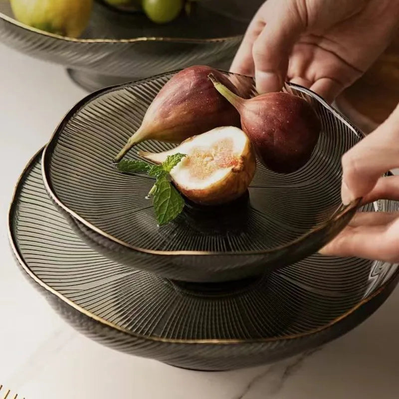 Placas De Armazenamento De Vidro Multifuncional Doméstico, Lanche, Frutas, Alimentos, Doces, Porca, Diversos Bandeja De Armazenamento, Organizador Doméstico Criativo