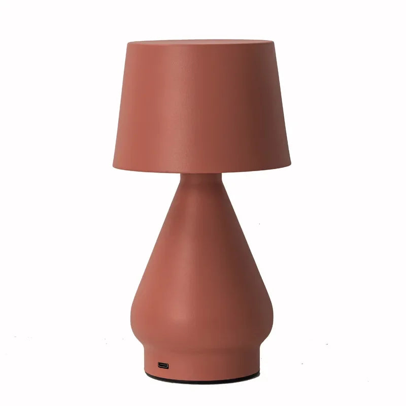 Criativo candeeiro de mesa decoração usb ferro recarregável luz escurecimento para casa interior quarto barra jantar led decoração candeeiro mesa