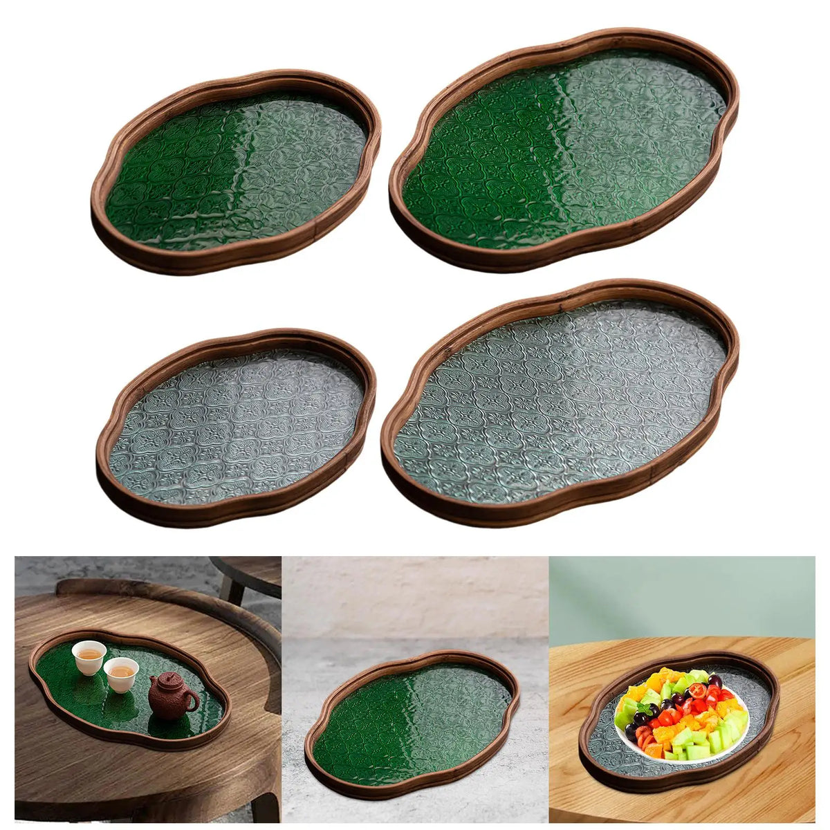 Bandeja de vidro com flores da begônia, xícara de chá, organizador de joias, bandeja para festa, sala de hóspedes, sala de jantar, evento