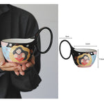 Caneca bonita cerâmica retro francesa, Copos de aveia, Xícara de café do casal, Casa bebendo utensílios, Home Drinkware Set, 400ml, 2024