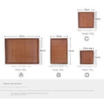 Bandeja retangular de madeira maciça, rattan japonês bandeja tecida do chá, decoração home, hotel, tecelagem de bambu