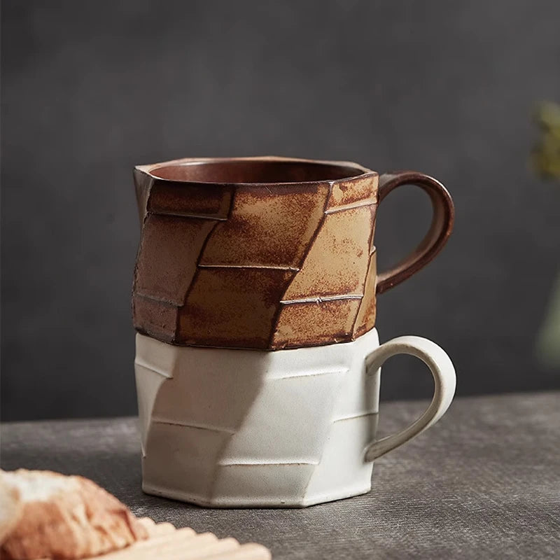 Japonês Retro Cerâmica Casal Xícara De Café, Latte Simples, Puxe Caneca De Flor, Copos De Chá, Doméstico