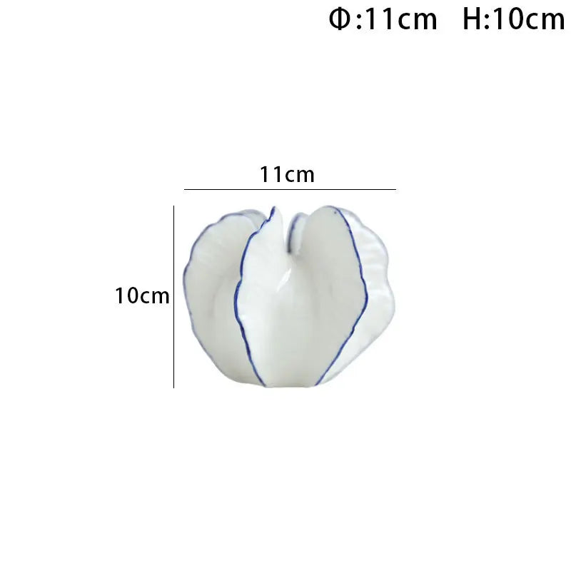 Vaso cerâmico nórdico para decoração Simulação de carambola Fruta Vasos de porcelana Arranjo de flores secas Acessórios de escritório Casa