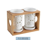 Conjunto de hashis de cerâmica, conjunto multifuncional de tubos para armazenamento de colher, hashi e garfo caixa de armazenamento de cozinha