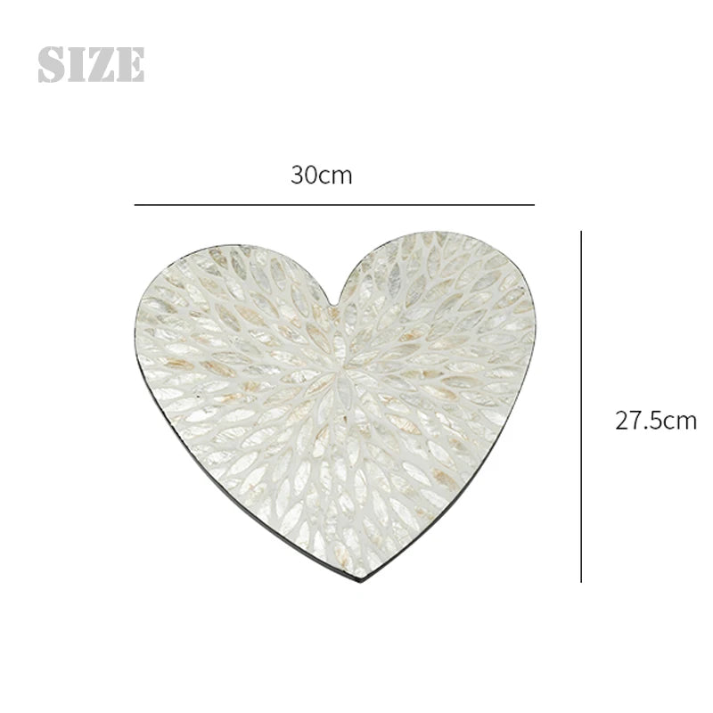 Protetores de Calor, Sala de Estar, Sala de Jantar, Enfeites, Decoração do Lar, Luz, Símbolo do Coração, Concha Natural, Mesa,