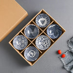 Conjunto de tigela de arroz cerâmica japonesa, utensílios de cozinha, adequado para aperitivos e sobremesas, adequado para forno de microondas, tigela de salada