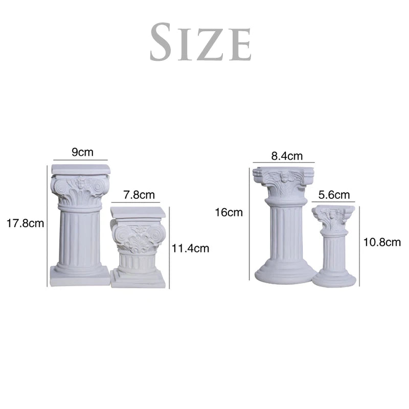 Vela de Pilar Romana Retro Estilo Europeu, Resina Floresta, Armário de Livros, Balanço Do Edifício, Privado Econômico, Decoração do Lar