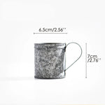 Mini copo de ferro para flores, copo retrô de metal pequeno com alça, vaso de plantas, adereços para fotografia, ferramentas de decoração para casa