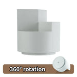 360 ° Caixa de armazenamento de pincel de maquiagem rotativa balde ins lápis de sobrancelha batom transparente de grande capacidade