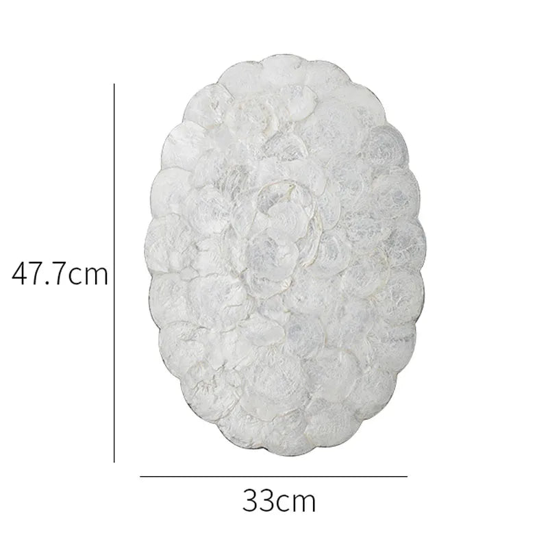 Ahunderjiaz-Luz Luxo Natural Shell Bandeja, Mesa De Jantar Isolamento Mat, Desktop Organizer, Flor Aparada Placemats Decorativos