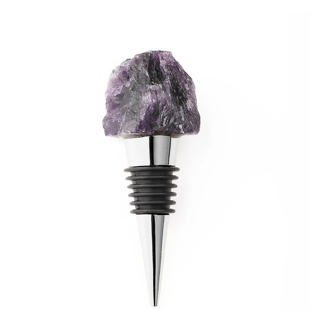 Rolha do frasco de vinho, rolha do frasco de vinho, quartzo cristal natural, irregular cortiça selagem, bar ferramentas, 1pc