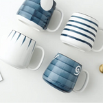 Copo cerâmico com leite matinal com alça, estilo tradicional, suco, café, cerveja, sopa, chá da tarde, escritório, presente para pessoas, 500ml