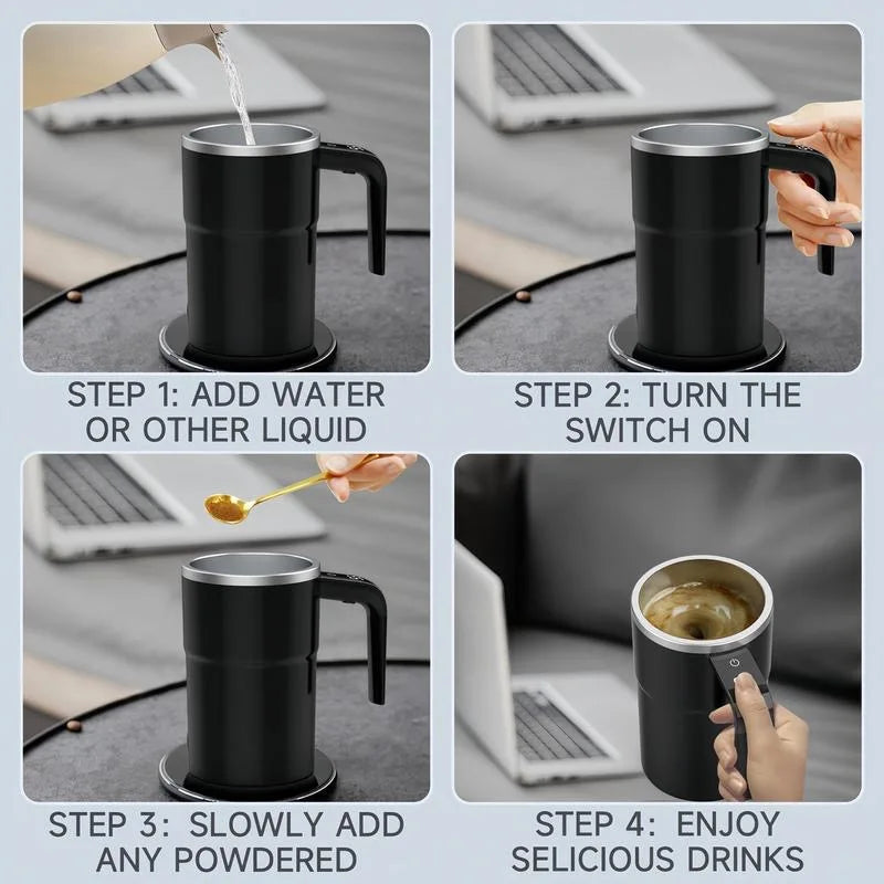 USB recarregável automática caneca de café, copo de café elétrico, auto mistura caneca, IP67 impermeável, alimento seguro caneca de café para chá, novo, 2024