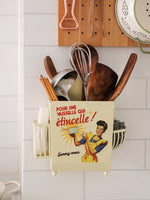 AhenderJiaz-Francês Vintage Talheres Balde De Armazenamento, Prateleira De Cozinha Doméstica, Multifuncional Pendurado Na Parede, Conjunto De Tubo De Pauzinha