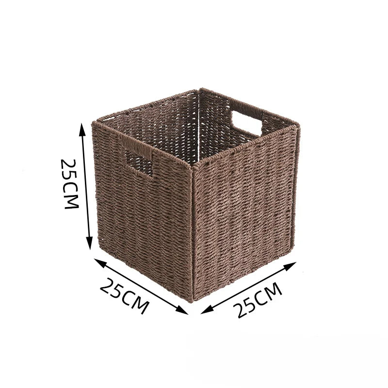 Caixas De Armazenamento De Cubo De Tecido com Alça, Cesta Dobrável, Organizador, Lavanderia, Móveis, Prateleiras no Armário