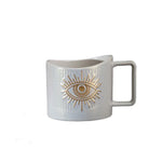 420ml cerâmica drinkware canecas copos de café criativo colorido olhos xícara de chá escritório casa drinkware microondas forno casal handgrip copos