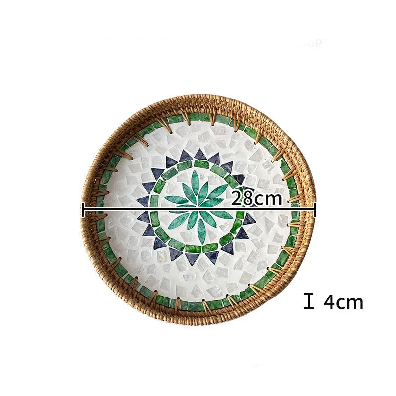 Nordic Natural Shell Bandeja Decorativa, Jóias, Difusor De Perfume, Bandejas De Exposição, Sala De Estar, Sala De Jantar, Armazenamento De Mesa, Casa