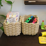 Conjunto de Cestos de Corda, Cesto Organizador, Cesto Prático, Cesto Decorativo, Cesto de Armazenamento, Cesto, Cesto de Corda, Cesto Para Frutas, Cesto Trançado, Cesto Minimalista, Cesto Branco, Cesto Cinza, Cesto Bege, Cesto Cáqui, Decoração Minimalista, Casa Organizada, Conjunto de Cestas, Loja Comprinha do Futuro