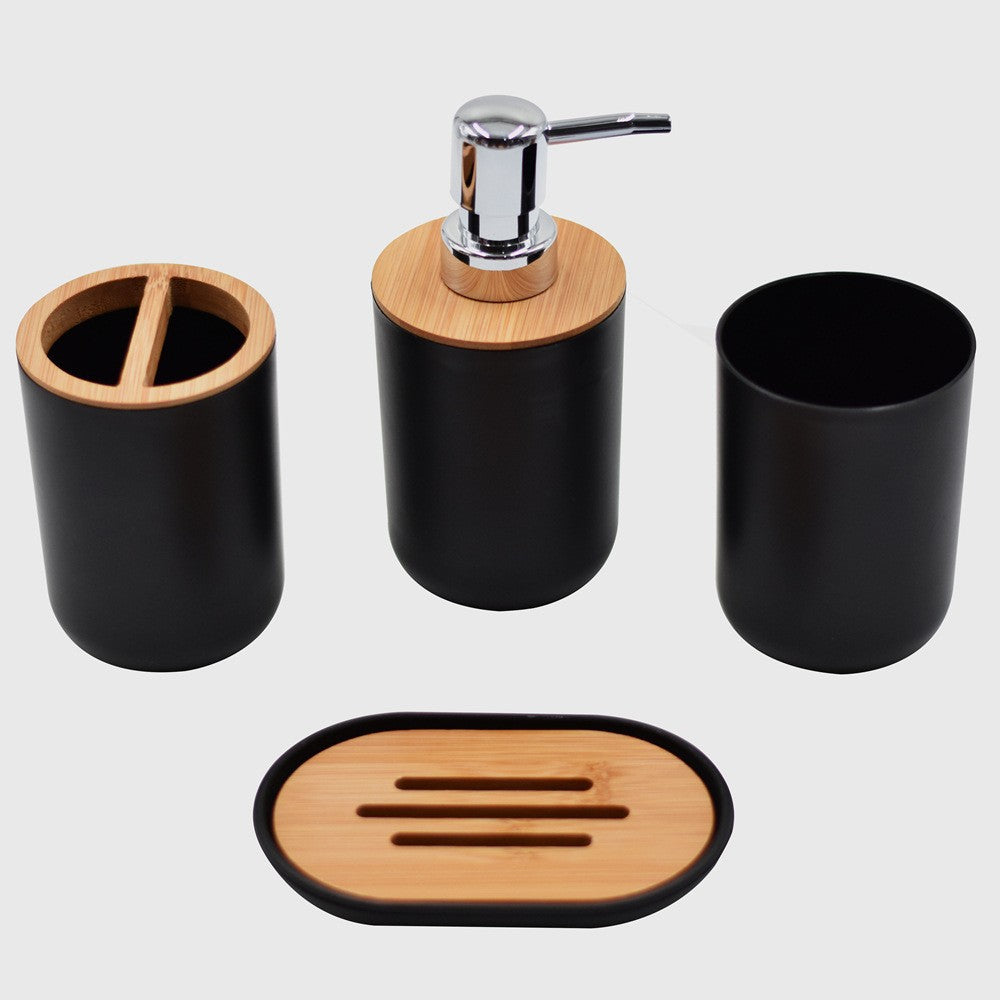 Conjunto Completo para Banheiro, Organizador para Banheiro, Kit Banheiro Completo, Higiene de Banheiro, Decoração de Banheiro, Conjunto de Banheiro e Lavabo, Conjunto de Banheiro, Conjunto de Acessórios de Banheiro, Banheiro Moderno, Banheiro em Bambu, Banheiro em Bamboo, Banheiro Elegante, Banheiro Decorado, Banheiro de Spa, Acessórios Para Banheiro e Lavabo, Acessórios Para Banheiro, Loja Comprinha do Futuro