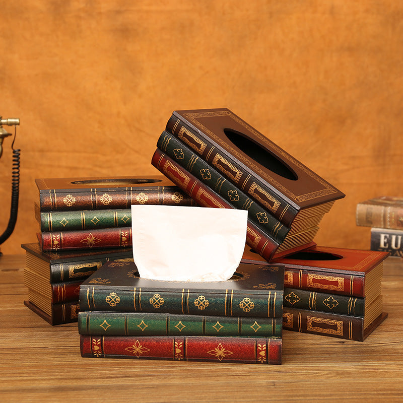 Caixa de Lenços Livros Antigos, Caixa de Lenços, Suporte para Lenços, Organizador de Lenços de Papel, Caixa Decorativa, Caixa Organizadora, Tema de Biblioteca, Acessórios Decorativos, Porta Lenços de Papel, Loja Comprinha do Futuro
