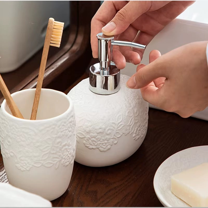 Kit Higiene para Banheiro Rendas