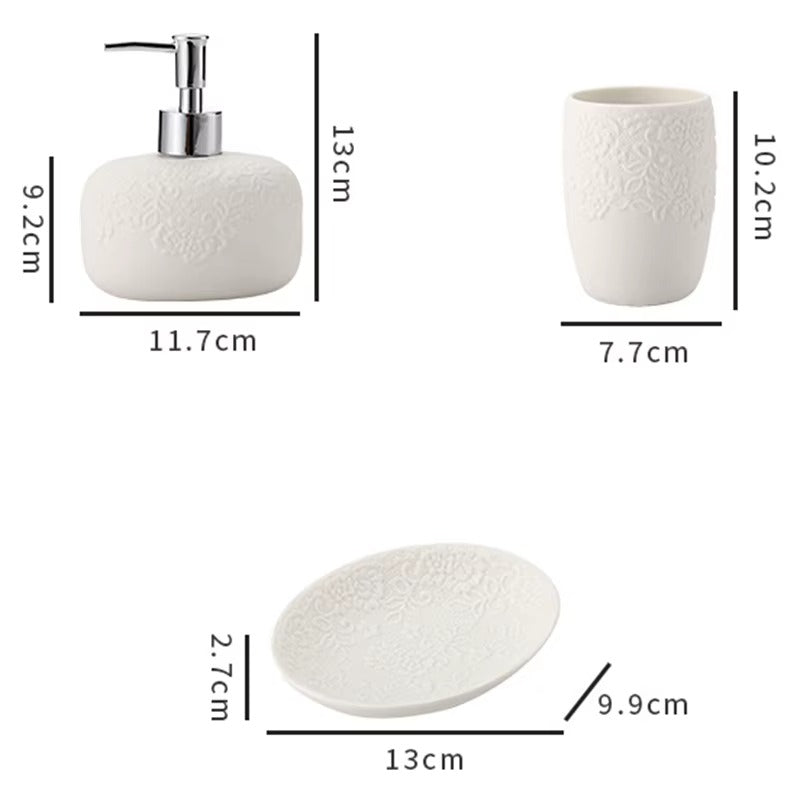 Kit Higiene para Banheiro Rendas