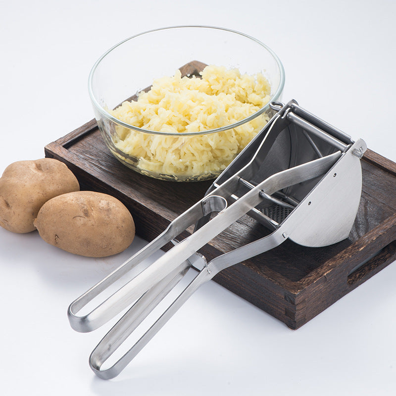 Amassador de Batata Inox Grande, Espremedor de Batata, Batata Cozida, Purê de Batata, Prensa de Batata, Aço Inoxidavel, Ferramenta de Cozinha, Utensilio de Cozinha, Aço Inox, Loja Comprinha do Futuro