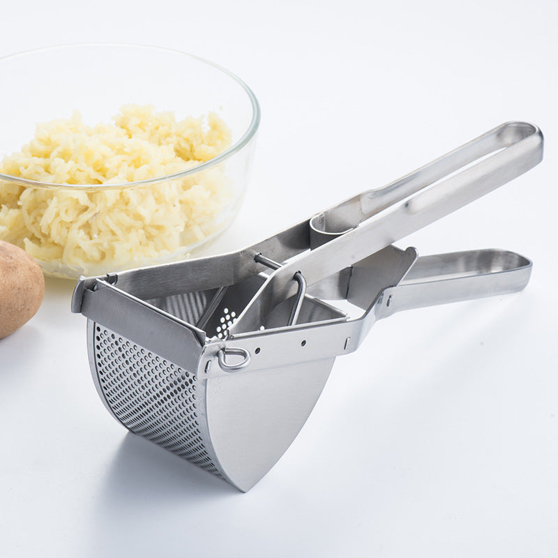 Amassador de Batata Inox Grande, Espremedor de Batata, Batata Cozida, Purê de Batata, Prensa de Batata, Aço Inoxidavel, Ferramenta de Cozinha, Utensilio de Cozinha, Aço Inox, Loja Comprinha do Futuro