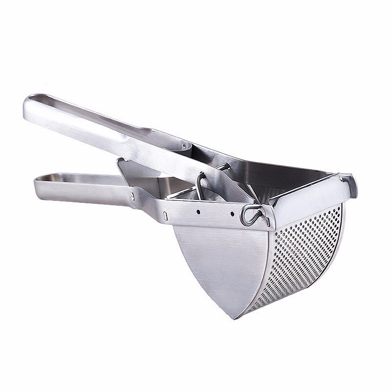 Amassador de Batata Inox Grande, Espremedor de Batata, Batata Cozida, Purê de Batata, Prensa de Batata, Aço Inoxidavel, Ferramenta de Cozinha, Utensilio de Cozinha, Aço Inox, Loja Comprinha do Futuro