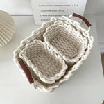 Cesto organizador de Corda de algodão 3 pçs